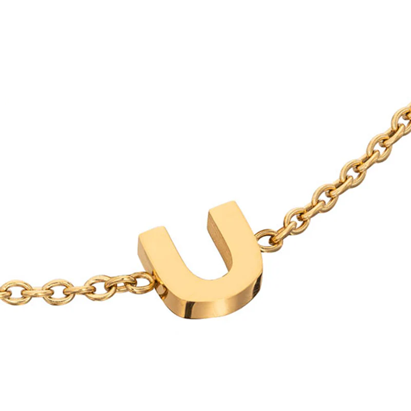 Birthstone & Made Mine Letter Bracelet (Gold) - Image 12