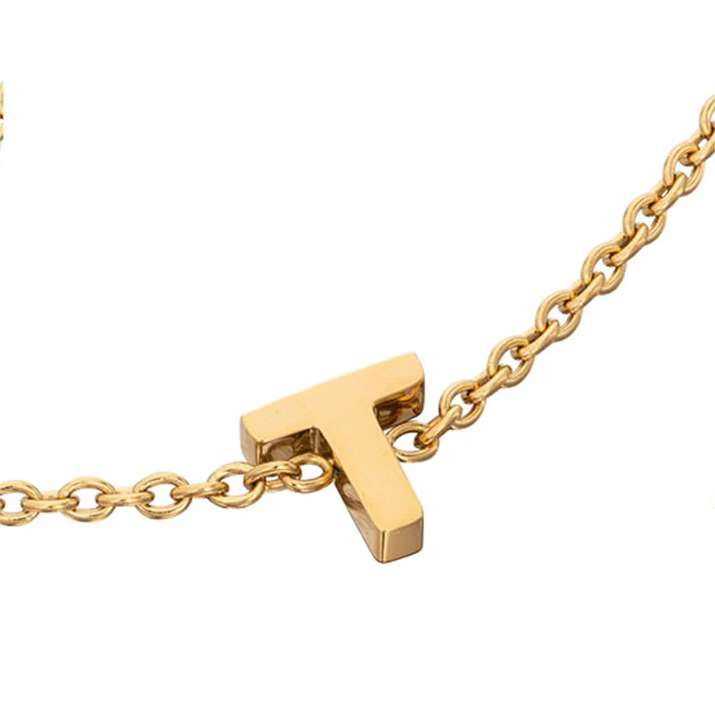 Birthstone & Made Mine Letter Bracelet (Gold) - Image 13