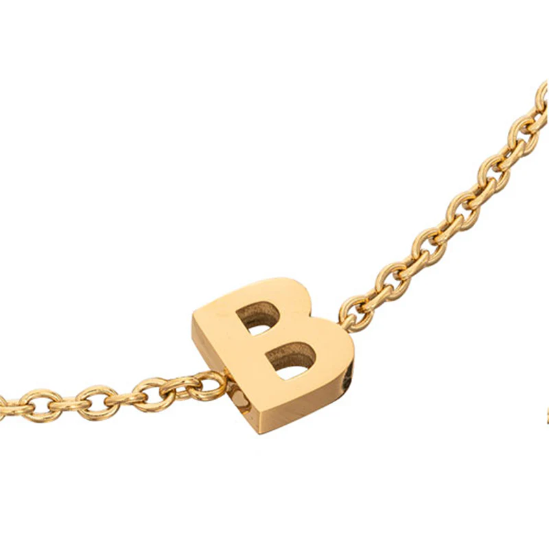 Birthstone & Made Mine Letter Bracelet (Gold) - Image 31