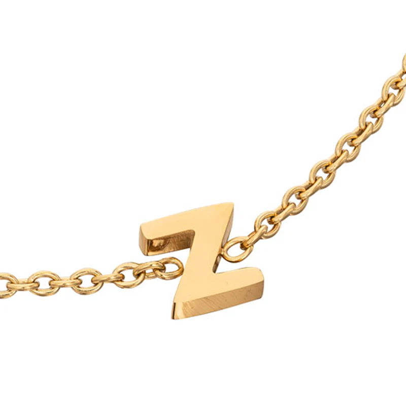 Birthstone & Made Mine Letter Bracelet (Gold) - Image 7