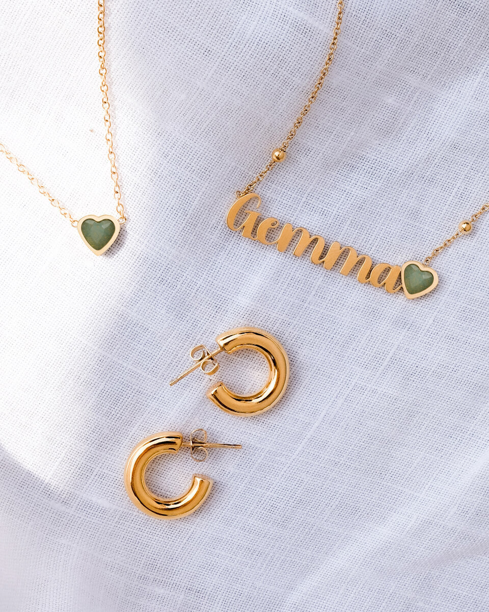 Birthstone Name Necklace (Gold) - Image 4