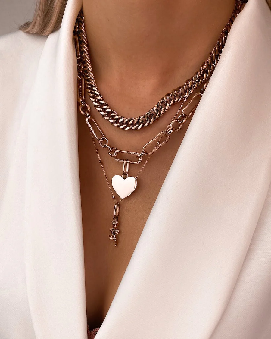 Curb Chain Necklace (Rose Gold) - Image 5