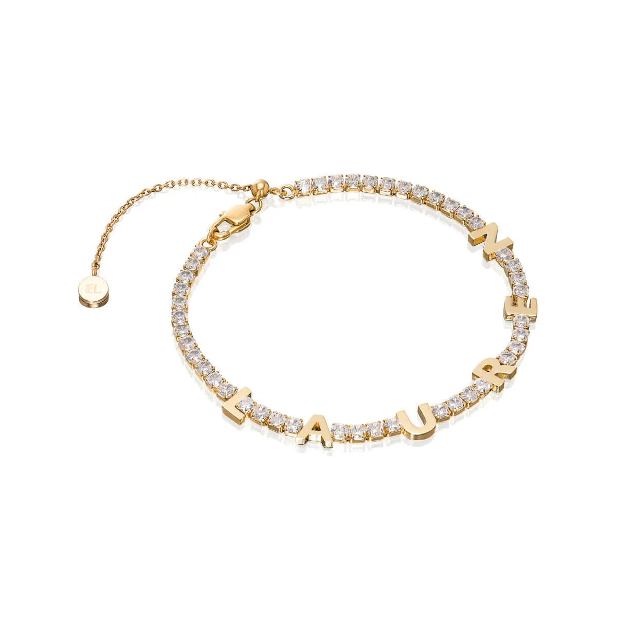 Custom Name Tennis Bracelet (Gold) - Image 8