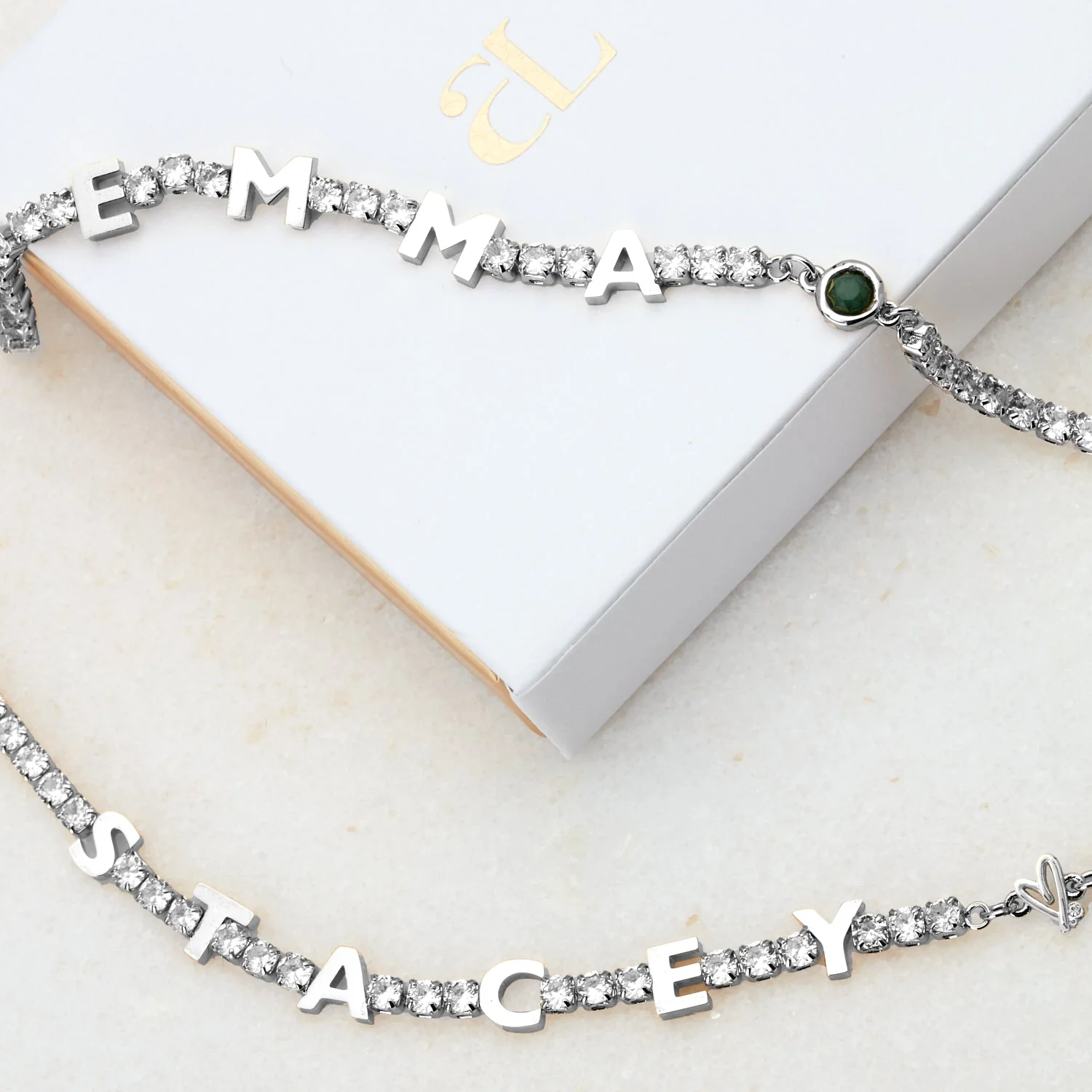 Custom Name Tennis Bracelet (Silver) - Image 5