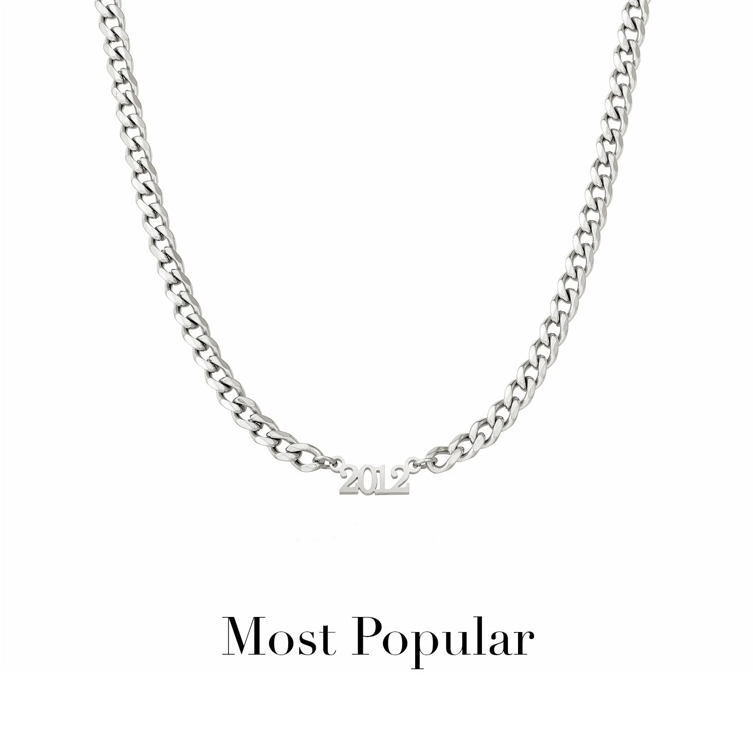 Editorial Date Necklace (Silver) - Image 12