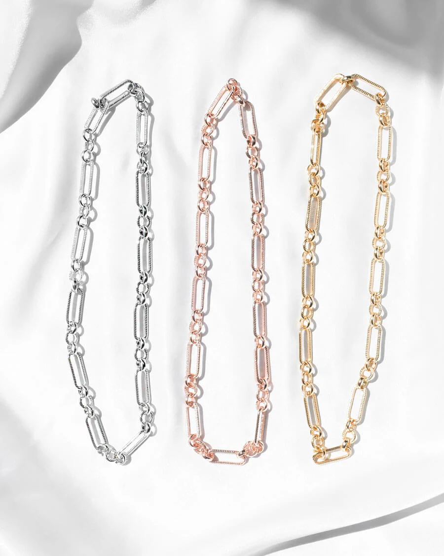 Figaro Chain Necklace (Silver) - Image 4