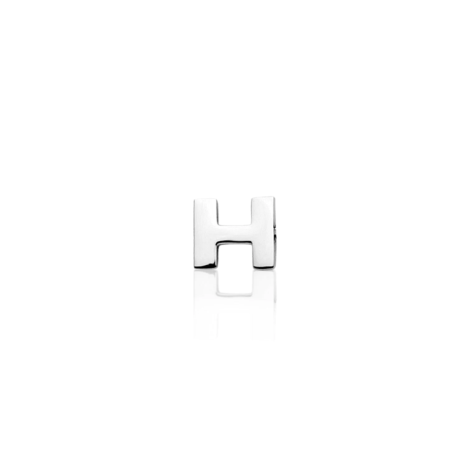 Mini Letter Sphere Chain Necklace (Silver) - Image 13