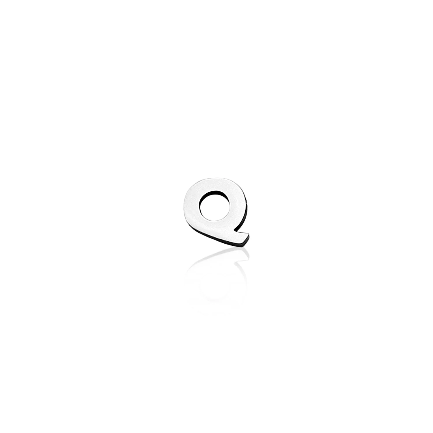 Mini Letter Sphere Chain Necklace (Silver) - Image 22