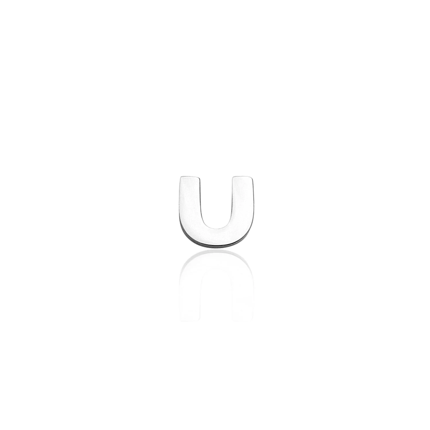 Mini Letter Sphere Chain Necklace (Silver) - Image 26