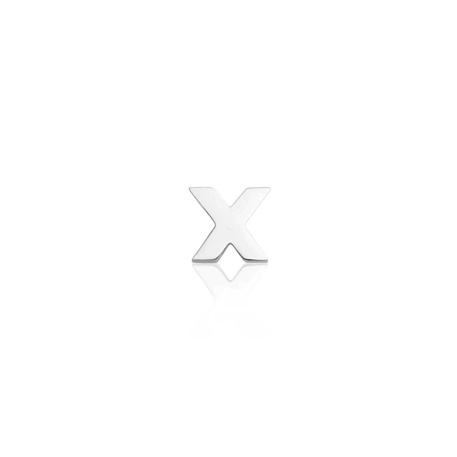 Mini Letter Sphere Chain Necklace (Silver) - Image 29
