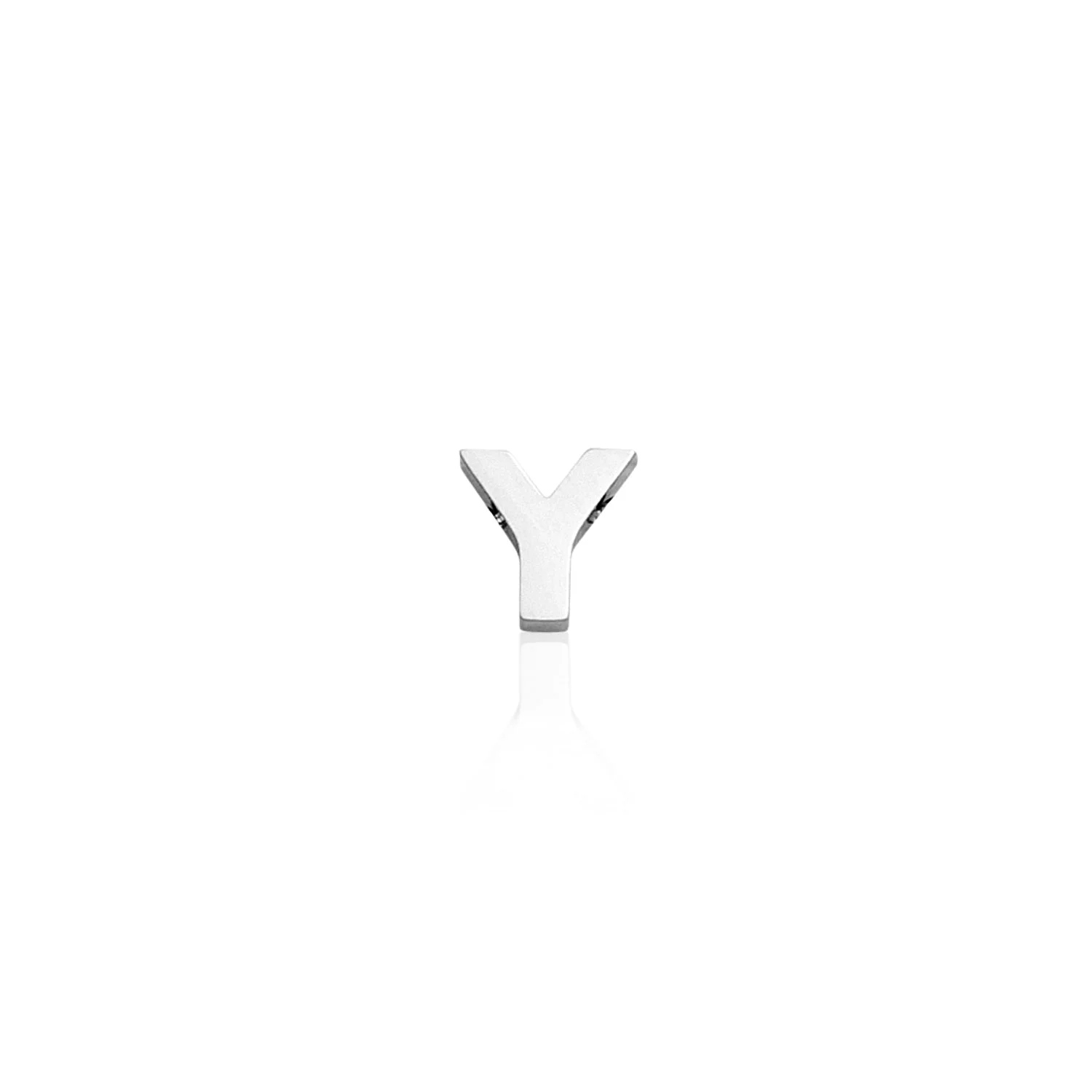 Mini Letter Sphere Chain Necklace (Silver) - Image 30