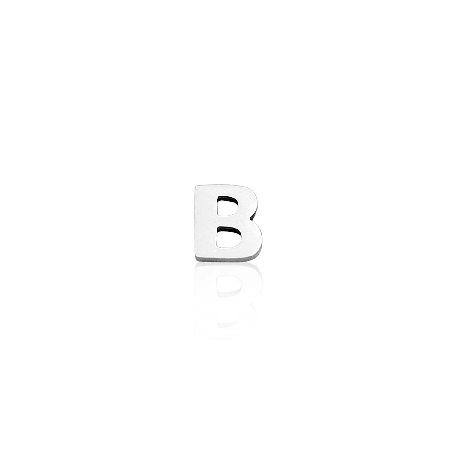 Mini Letter Sphere Chain Necklace (Silver) - Image 7