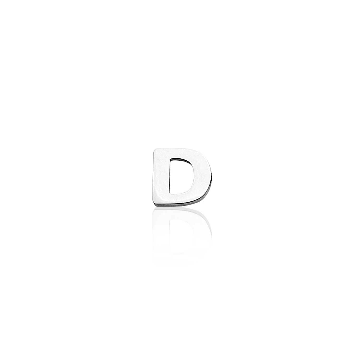 Mini Letter Sphere Chain Necklace (Silver) - Image 9