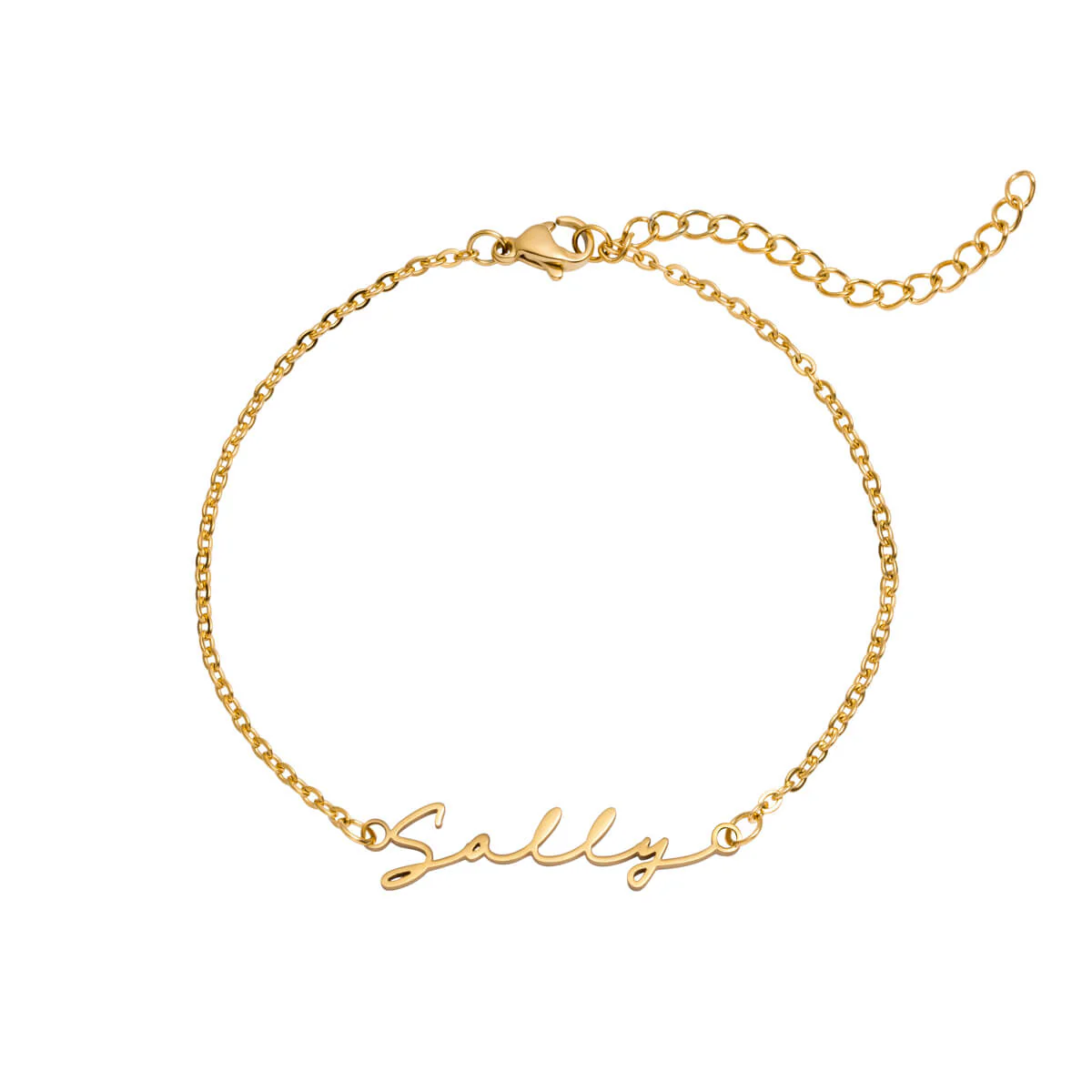 Mini Signature Name Bracelet (Gold) - Image 7