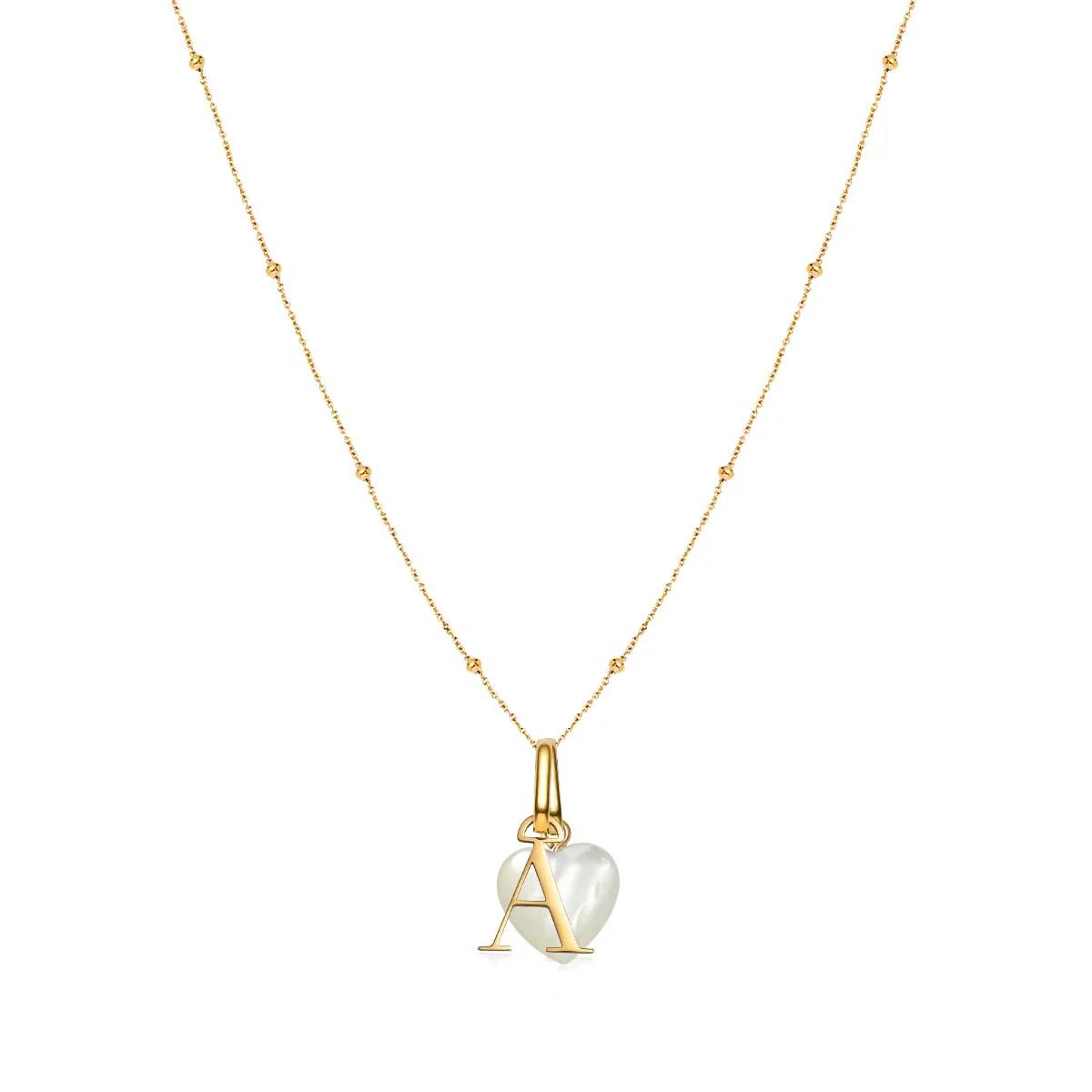 Personalised Initial & Birthstone Necklace (Gold) - Image 10
