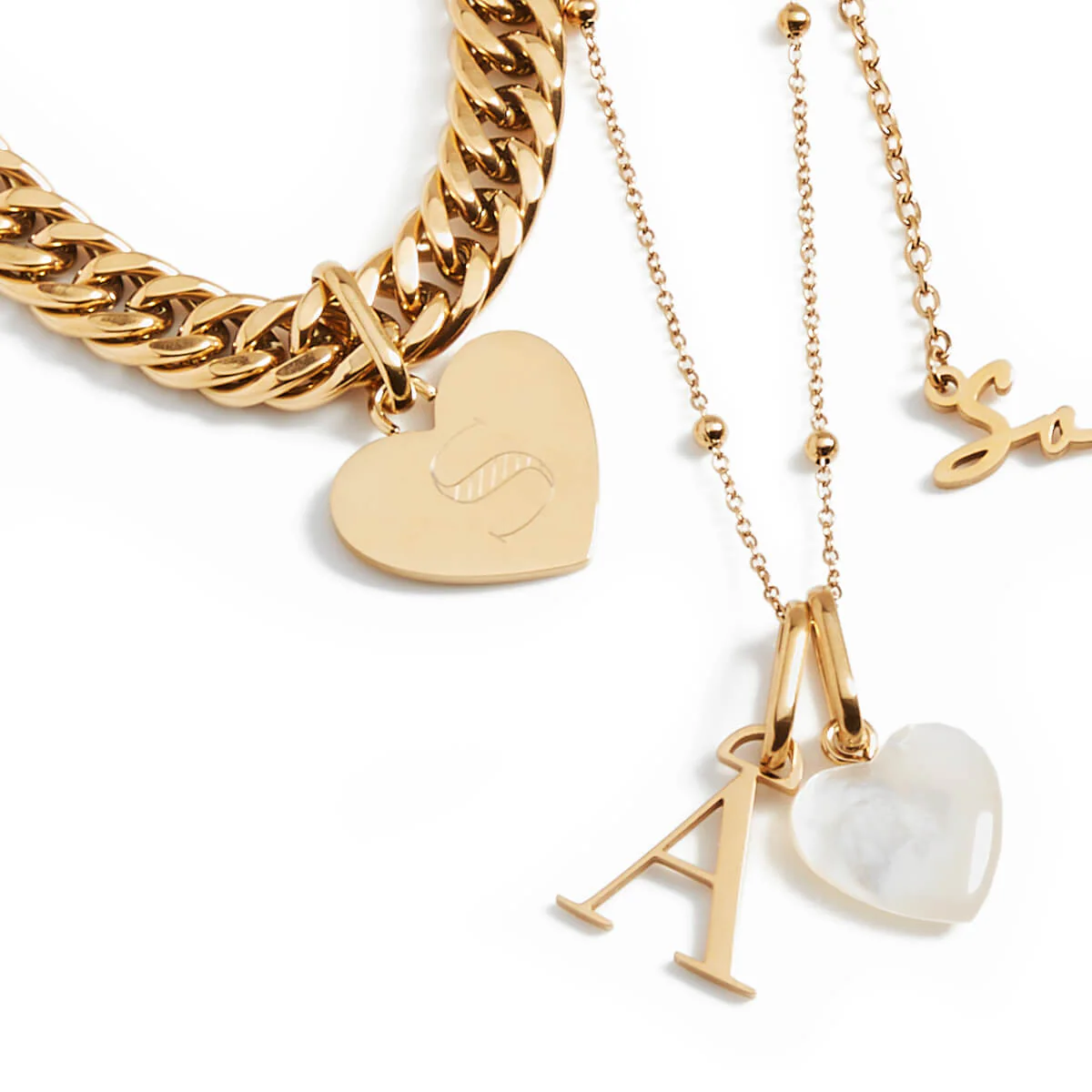 Personalised Initial & Birthstone Necklace (Gold) - Image 8