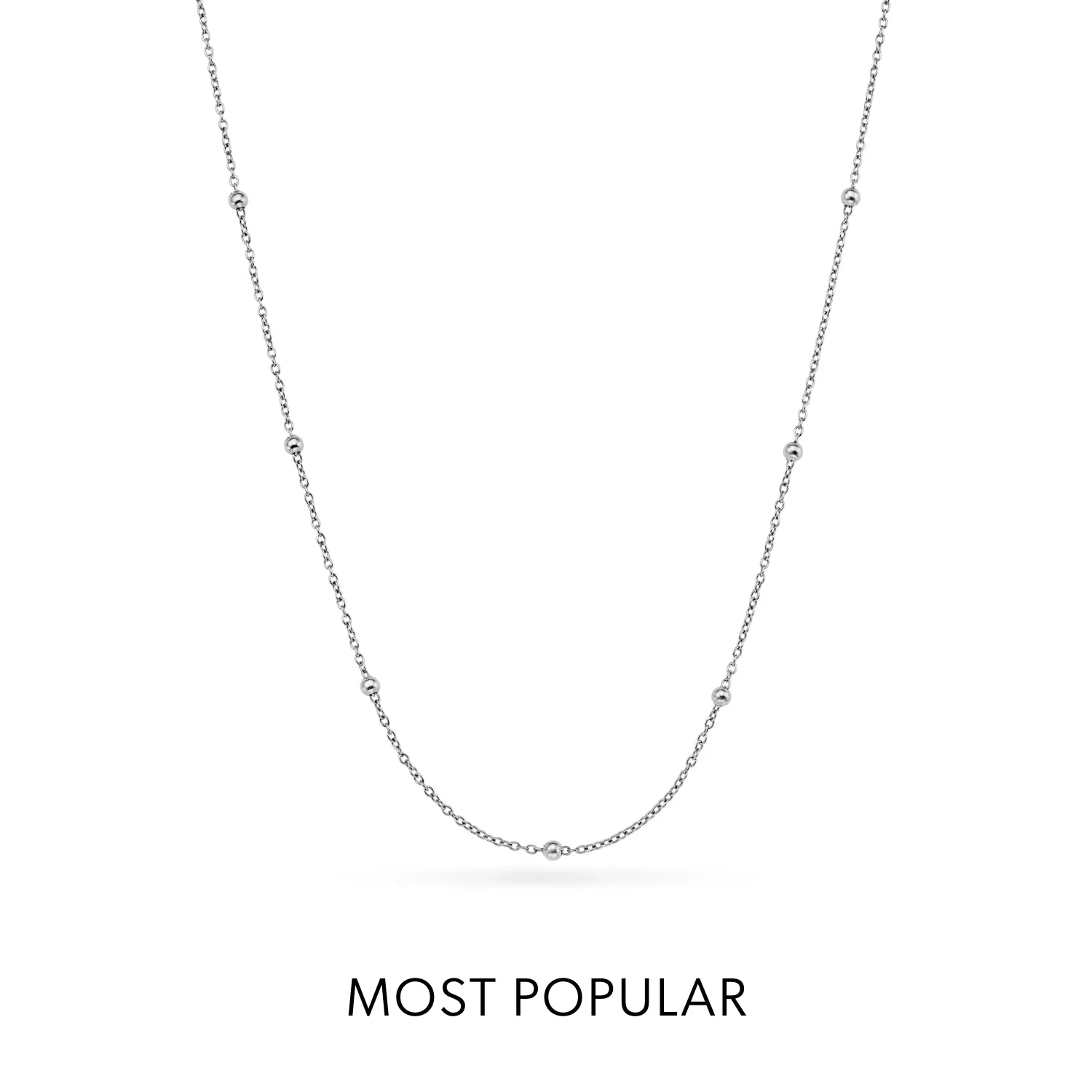 Personalised Initial & Droplet Birthstone Necklace (Silver) - Image 9