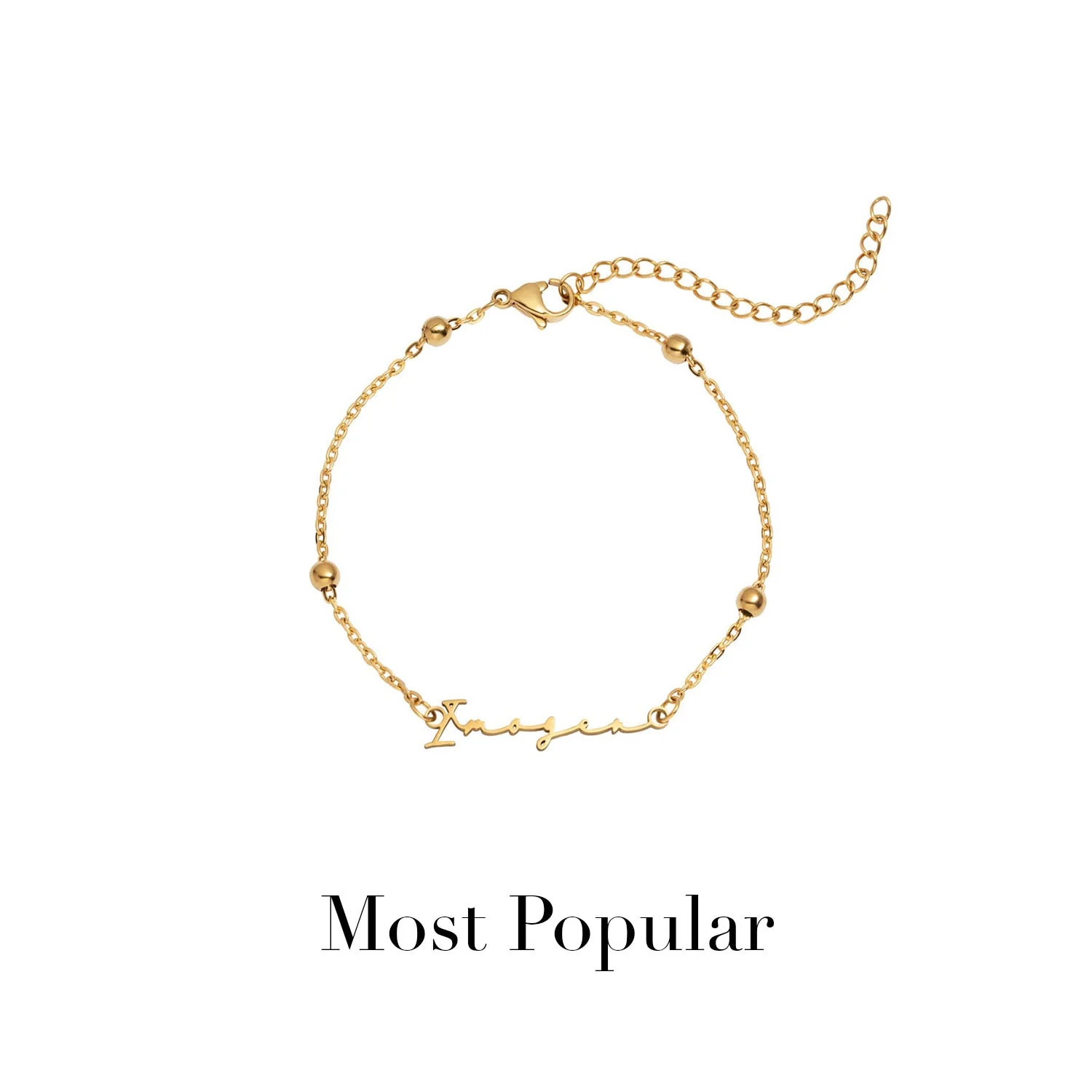Signature Name Bracelet (Gold) - Image 13