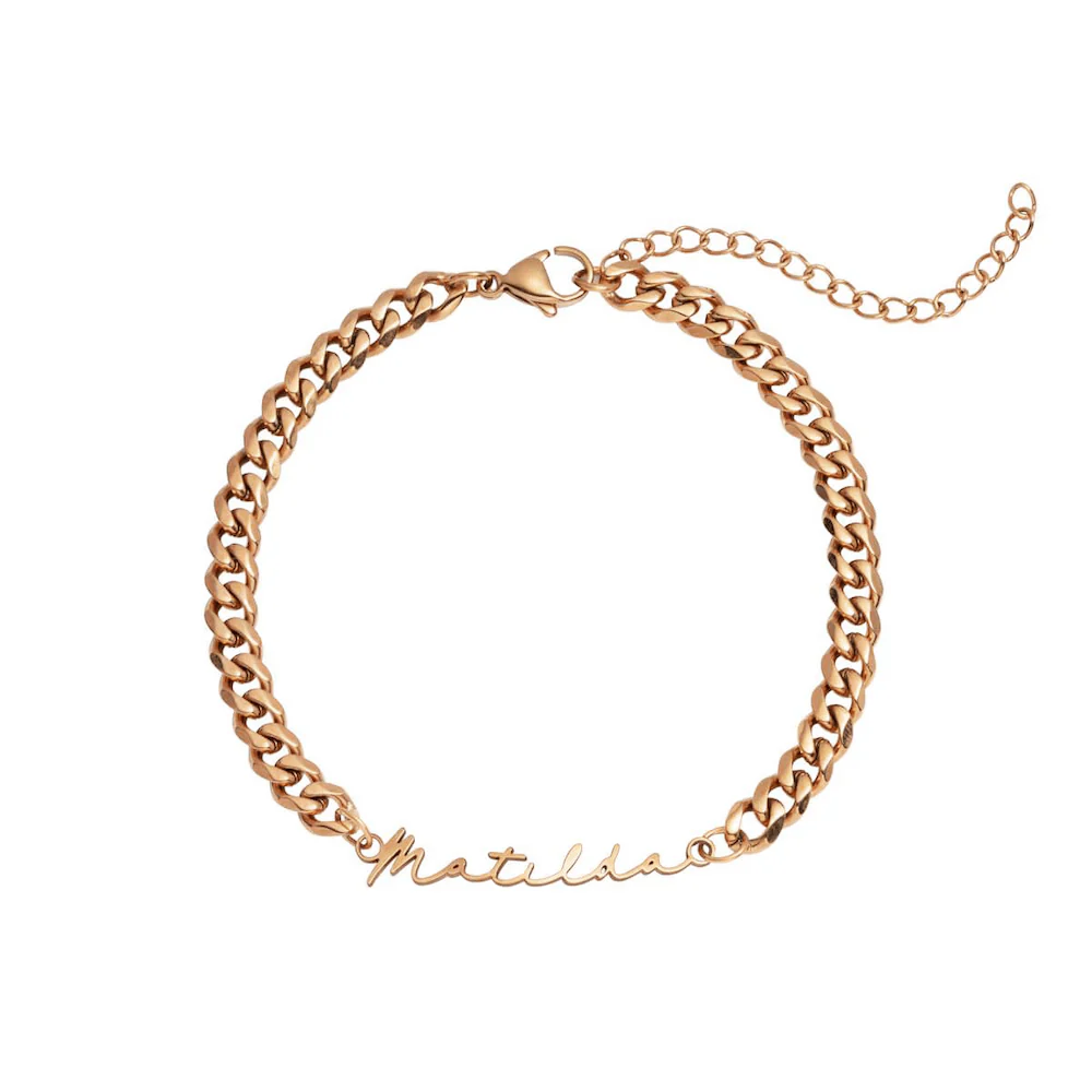 Signature Name Bracelet (Rose Gold) - Image 12