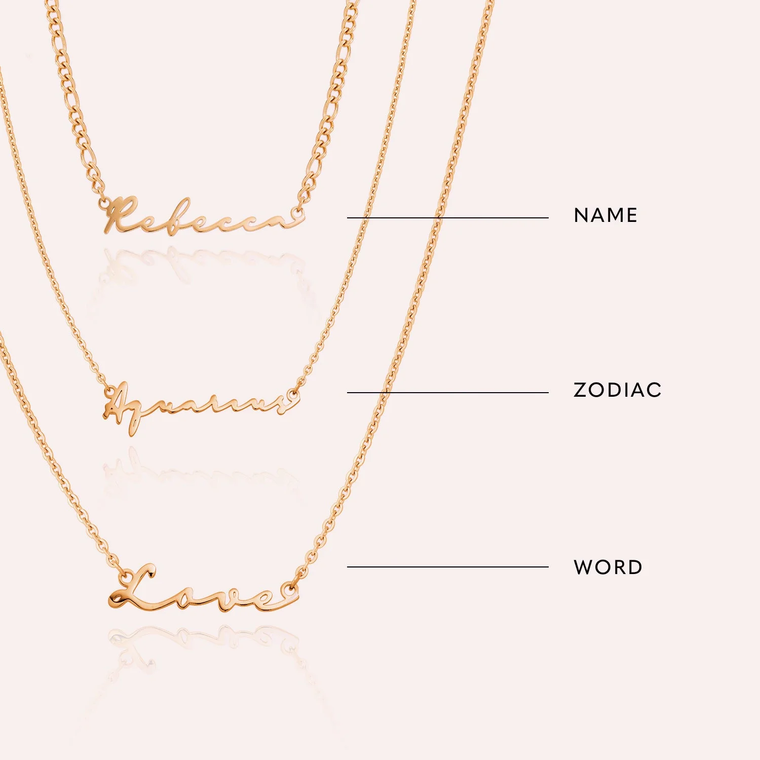 Signature Name Necklace (Rose Gold) - Image 6