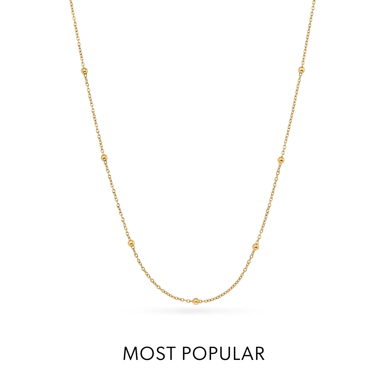 Sphere Chain Necklace (Gold) - Image 10