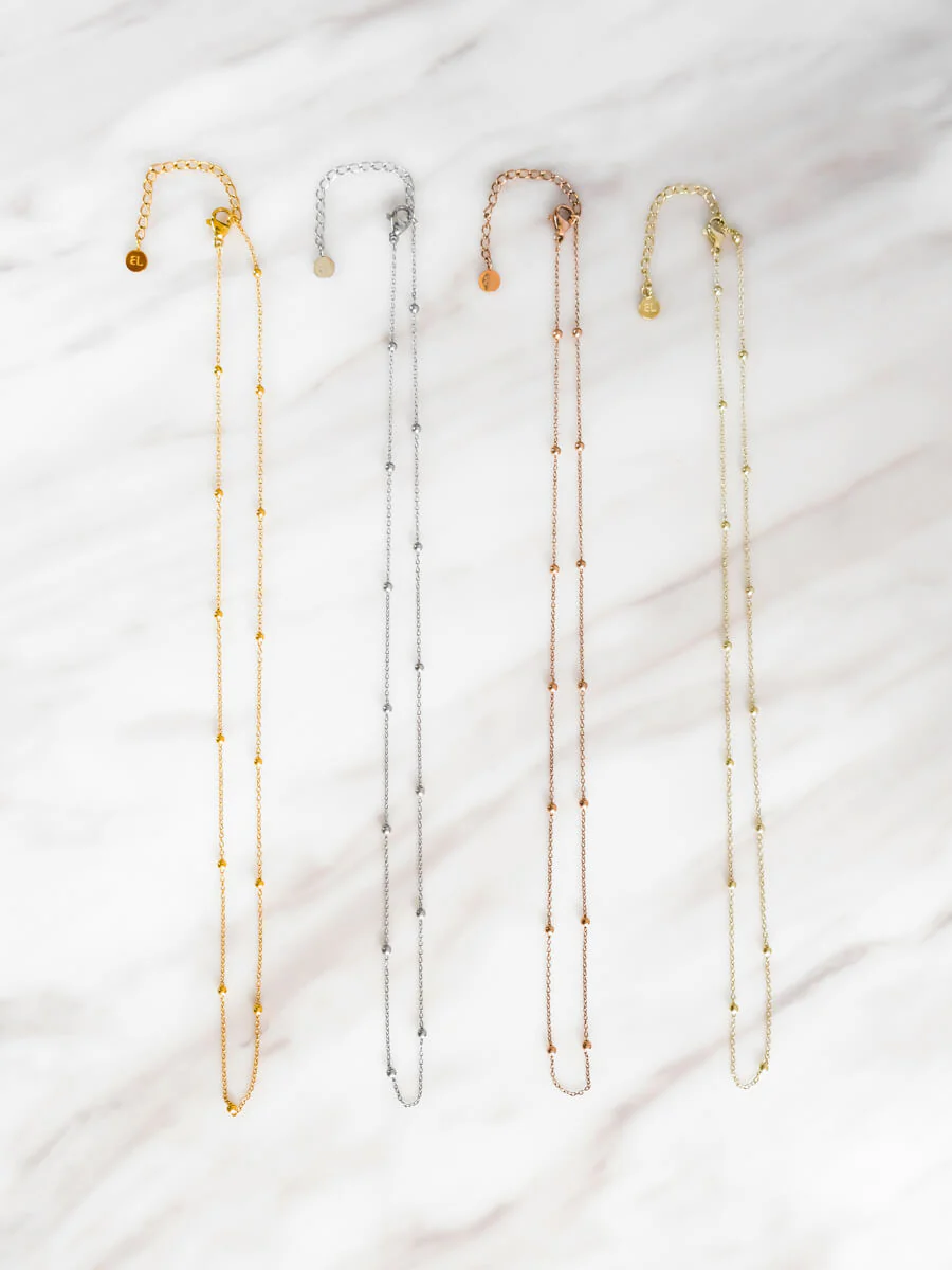 Sphere Chain Necklace (Rose Gold) - Image 4