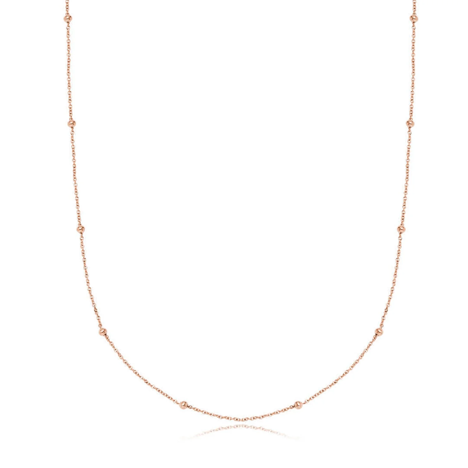 Sphere Chain Necklace (Rose Gold) - Image 7